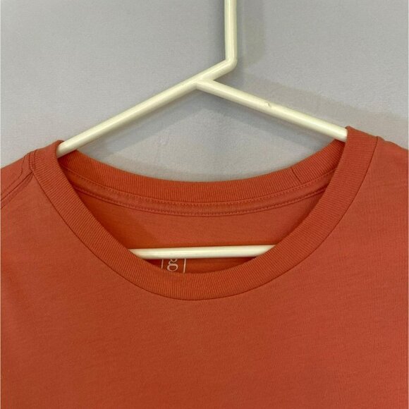 George Men's Short Sleeve Crew Neck Pullover Tee Size 3XL in Coral Orange - Picture 3 of 9